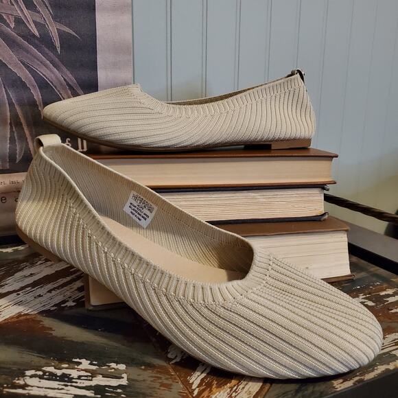 Danskin Hope knit Slip-on Ballet Flats Vegan Memory Foam Comfort Shoes US W10 - Picture 1 of 9